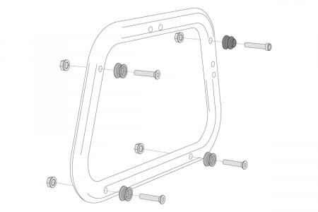 Genti-Cutii-Coburi - Kit adaptor pentru suport Side Case Evo AERO. In pairs.