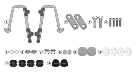 Accesorii Moto - Kit Fixare Parbriz Givi Honda Super Cub C125 - 1168A