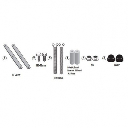 Accesorii Moto - Kit fixare parbriz Givi Aprilia SR GT 125-200 - 6711DT