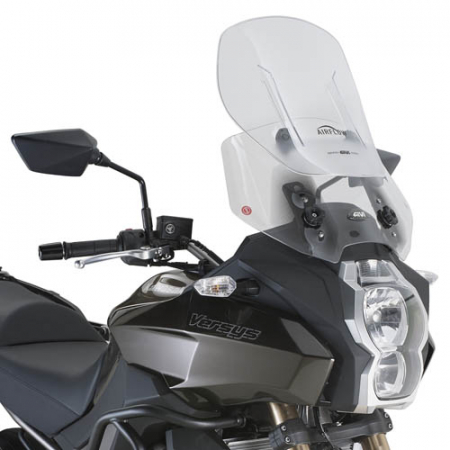 Accesorii Moto - Parbriz Givi Transparent + Deflector Vant Kawasaki Versys 650 (15 > 21) / Versys 1000 (12 > 16)