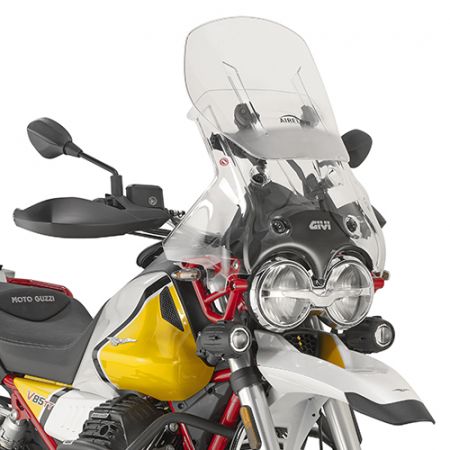 Accesorii Specifice Motocicletei - Parbriz Givi Transparent + Deflector Vant Moto Guzzi V85 TT (19-)