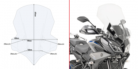 Accesorii Specifice Motocicletei - Parbriz Transparent Givi Yamaha Tracer 900 / GT (18 > 20)