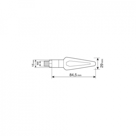Set 2 semnalizari Nicon-Halo negre cu sticla alba, Lampa [2]