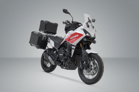 Set 3 cutii Adventure cu sistem fixare Negru. Moto Morini X-Cape (21-). Sw-Motech [1]