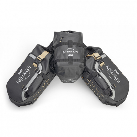 Accesorii Moto - Set 3 genti modulare Givi Canyon de codita una de 12 litri si 2 de 16 litri