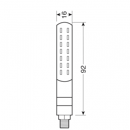 Set semnalizari Line SQ cu pozitie incorporat cu aprindere in cascada, pentru partea din fata a motocicletei 12V LED [1]