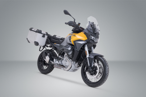 Sistem cutii laterale Trax Adv aluminiu Argintiu. 45/45 l. Moto Guzzi Stelvio (23-). [1]