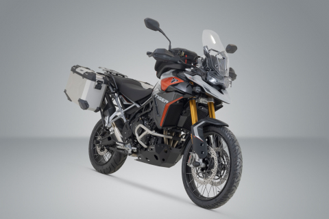 Sistem cutii laterale Trax Adv aluminiu Argintiu. 45/37 l. Triumph Tiger 900 GT/Rally Pro. [1]