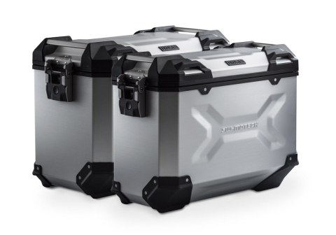 Set genti+suport fixare - Sistem cutii laterale Trax Adv aluminiu Argintiu 45/37 l Yamaha Ténéré 700 (19-) Sw-Motech