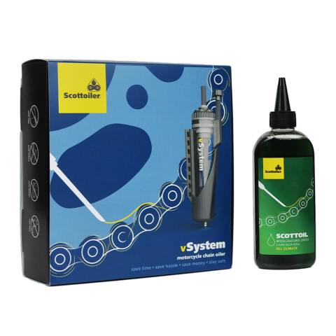 Sistem Scottoiler lubrifiere lant vSystem + lubrifiant biodegradabil verde [0]