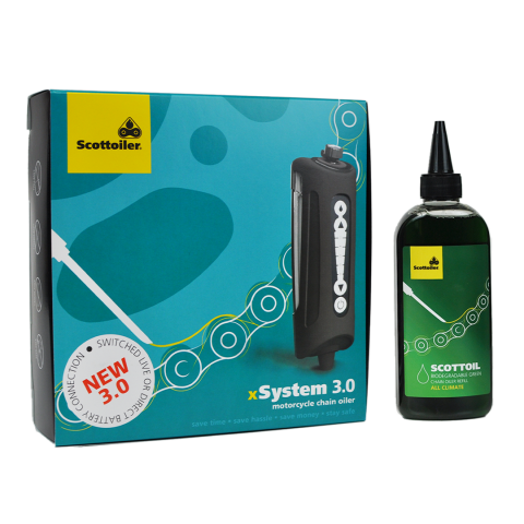 Sistem ungere lant - Sistem Scottoiler lubrifiere lant xSystem + lubrifiant biodegradabil verde