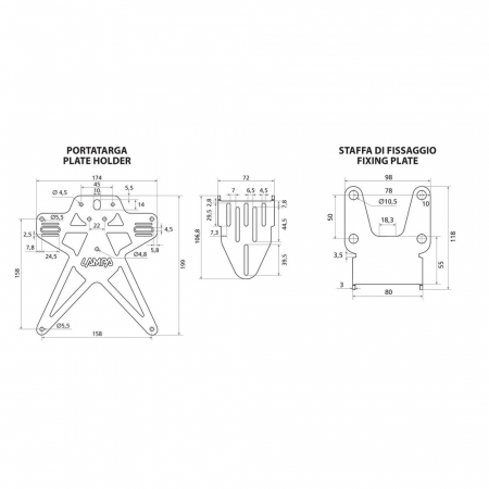 Suport placuta numar Aero-X Evo 1 cu reglare pe inaltime si inclinare [1]