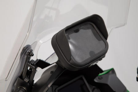 Kit Fixare Telefon-Navi - Suport Quick-Lock cu absorbant soc pentru GPS Negru. Kawasaki Versys 1000 (18-).