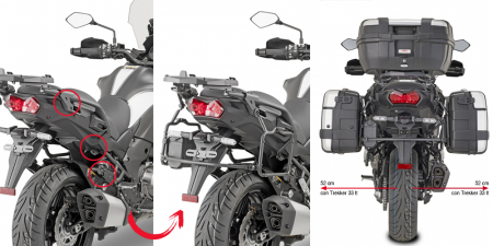 Accesorii Moto - Suport Side Case Givi Monokey Kawasaki Versys 1000 / SE (19-)
