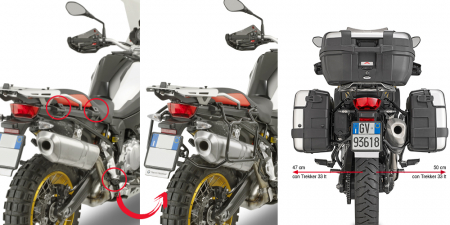Accesorii Moto - Suport Side Case Givi Monokey BMW F 750 GS / F 850 GS (18-) / F 850 GS Adventure (19-)