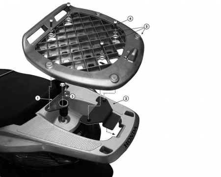 Accesorii Moto - Suport Top Case Givi Monolock Honda SH 300 (07 > 14)