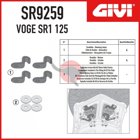 Genti-Cutii-Coburi - Suport Top Case GIVI Voge SR1 125 (125-)