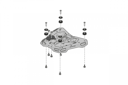 Suport top case Street-Rack Negru. Z900RS/ Cafe/ SE (17-), 50th Anni. (22-). Sw-Motech [2]