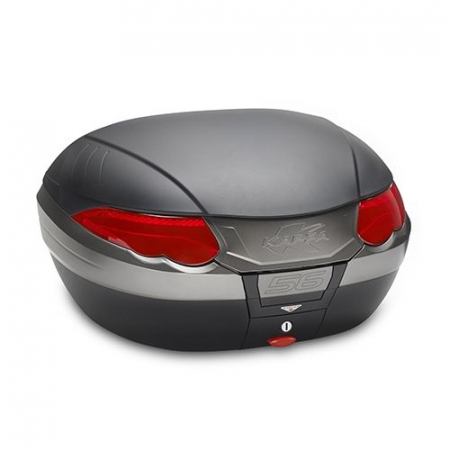 Top Case - Top case Kappa Monokey 56LT. Negru cu catadioptrii rosi
