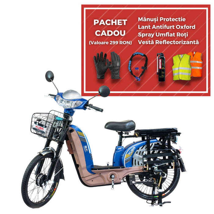 Bicicleta electrica tip scuter RKS Util KM5-S, motor 250W 48V, acumulator 12Ah 25Km/h [1]