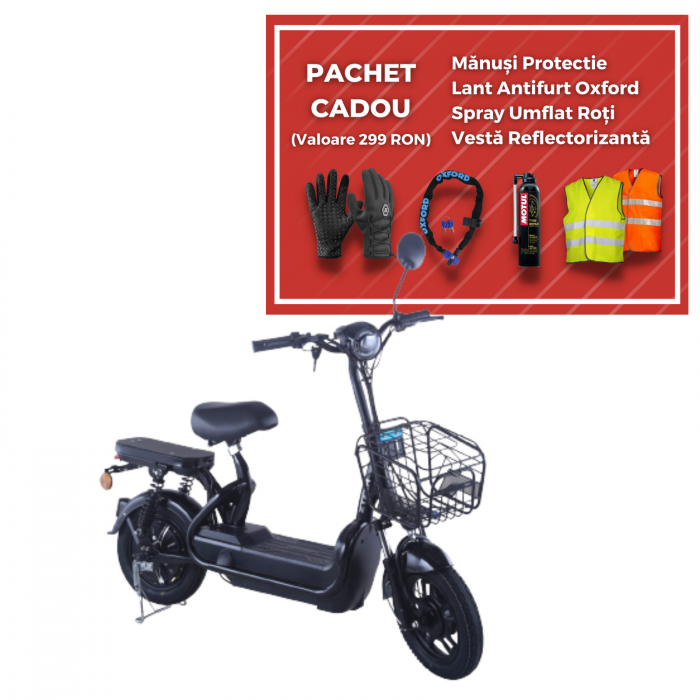 Bicicleta Electrica Tip Scuter ZT-06, Motor 480W, 48V 12Ah, Viteza maxima 24km/h [1]