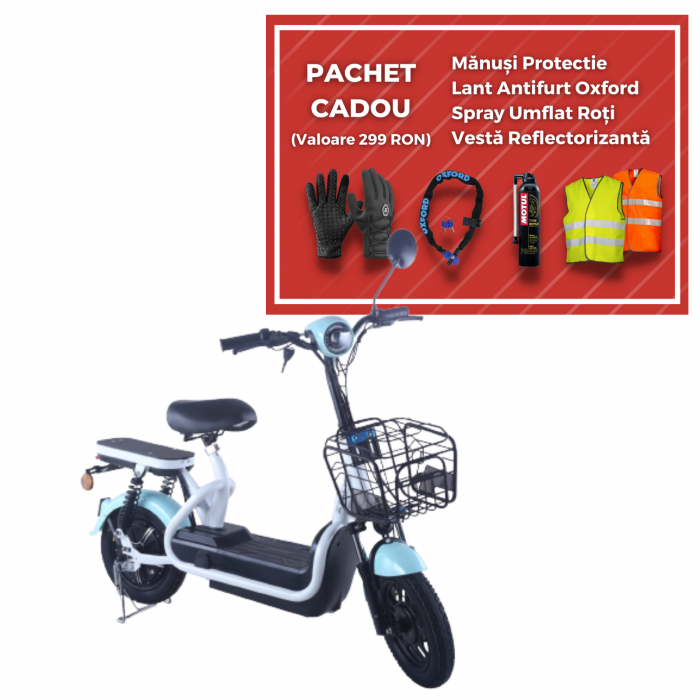 Bicicleta Electrica Tip Scuter ZT-06-G, Motor 480W, 48V 12 Ah GRAPHENE, Viteza maxima 24km/h [1]