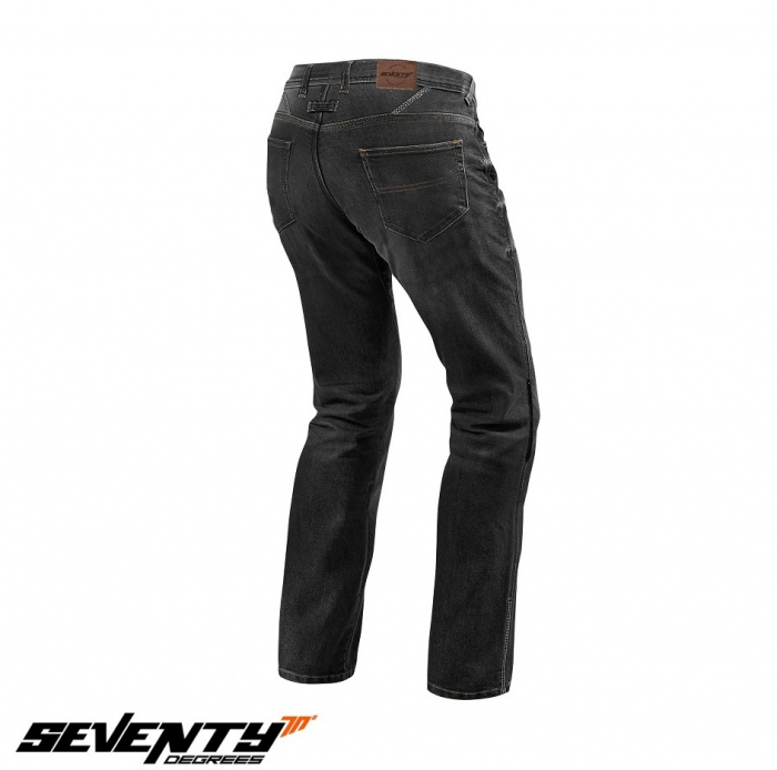 Blugi (jeans) moto barbati Seventy model SD-PJ2 tip Regular fit culoare: negru (cu insertii Aramid Kevlar) [3]