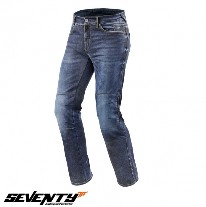 Blugi (jeans) moto femei Seventy model SD-PJ4 tip Regular fit culoare: albastru (cu insertii Aramid Kevlar) [2]