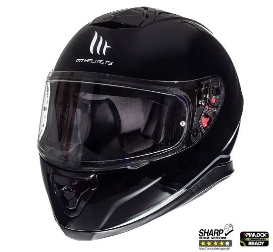 Casca integrala motociclete MT Thunder III SV negru lucios (ochelari soare integrati) [2]
