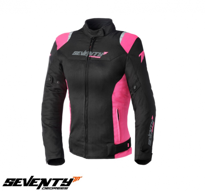 Geaca (jacheta) femei Racing vara Seventy model SD-JR50 culoare: negru/roz [1]