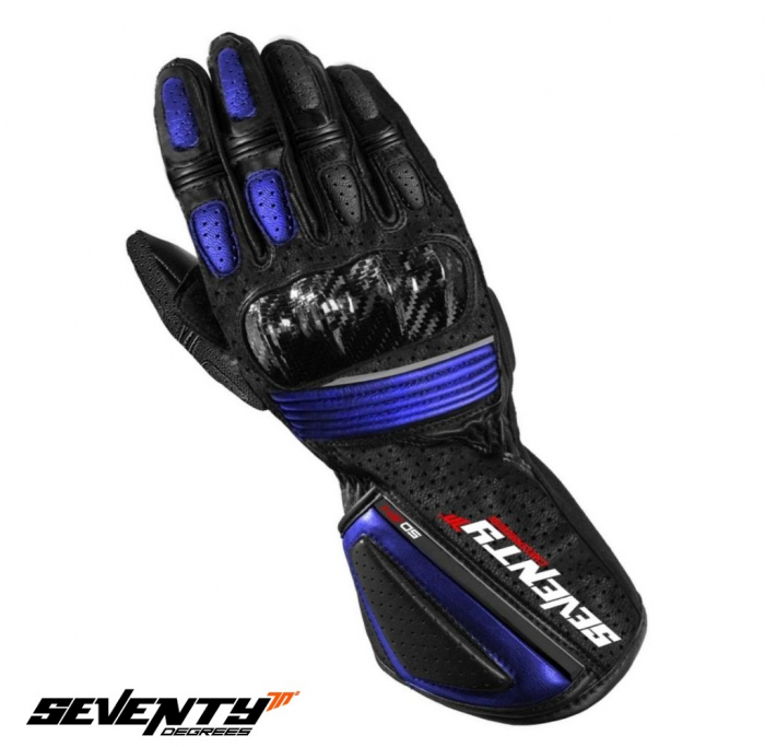 Manusi barbati racing vara Seventy model SD-R4 negru/albastru – marime: M (8) [1]