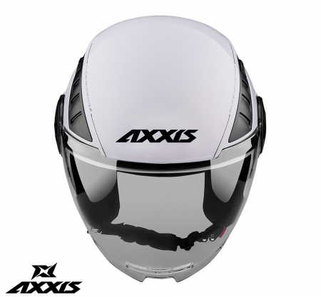 Casca Axxis model Metro A0 alb lucios (open face) [1]