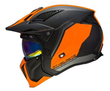 Casca MT Streetfighter SV Twin C4 portocaliu fluor mat (ochelari soare integrati) – masca (protectie) barbie si cozoroc detasabile [5]