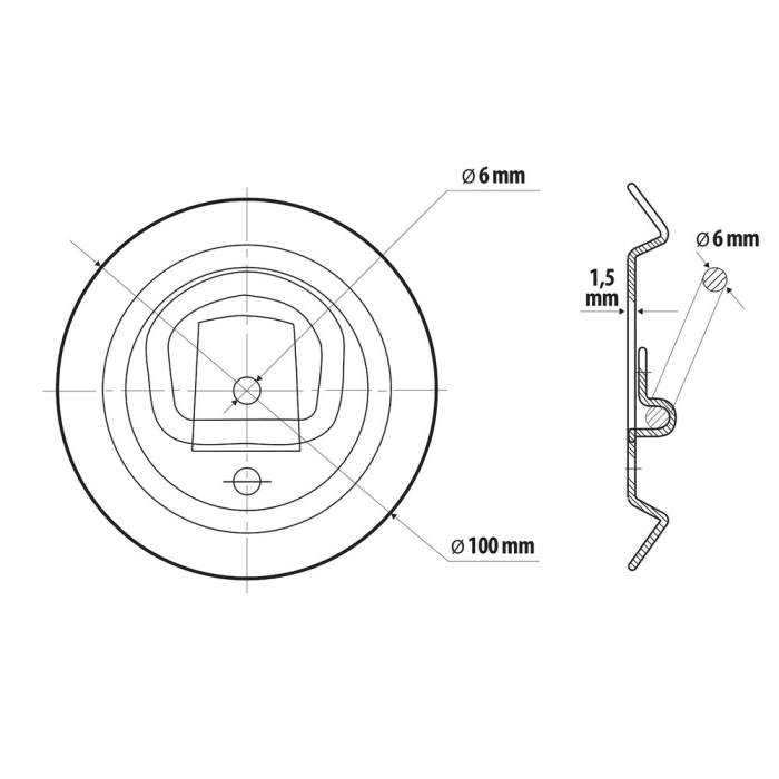 Ancora prindere CARGO D-RING ANCHOR [5]