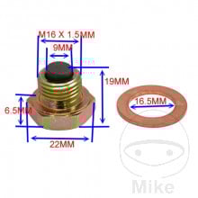 Buson golire ulei cu magnet JMP M16X1.50 cu garnitura BMW 723.93.61 [2]