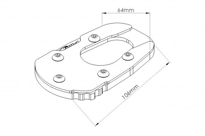 Kickstand extension PUIG Negru [2]