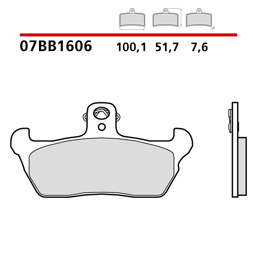 placute frana brembo 07BB1606 [2]