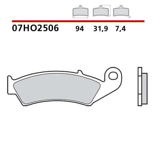 placute frana brembo 07HO2506 [2]