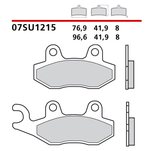 placute frana brembo 07SU1215 [2]