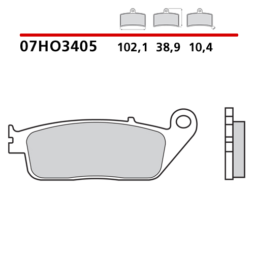 placute frana brembo 07HO3405 [2]