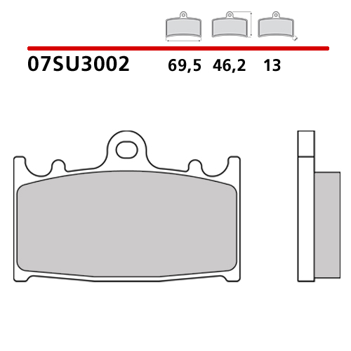 placute frana brembo 07SU3002 [2]