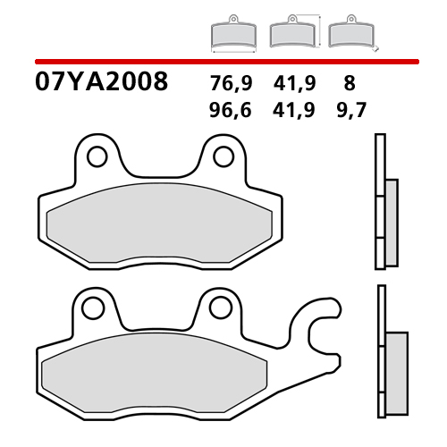 placute frana brembo 07YA2008 [2]