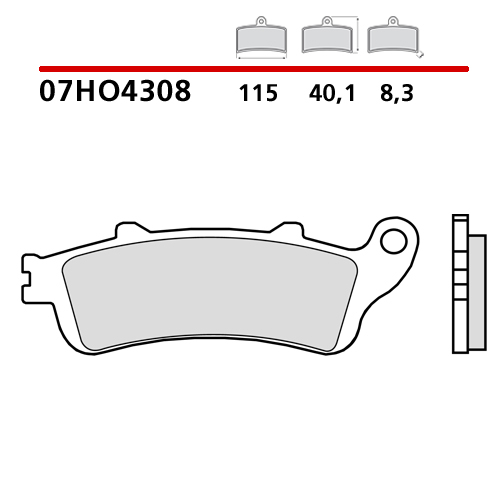 placute frana brembo 07HO4308 [2]