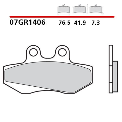 placute frana brembo 07GR1406 [2]