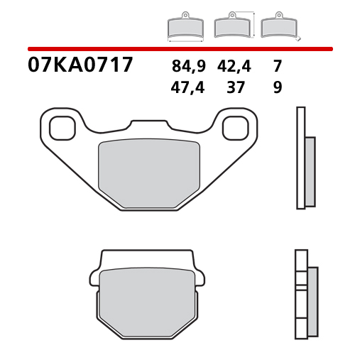 placute frana brembo 07KA0717 [2]