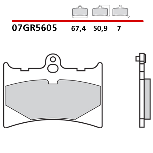 placute frana brembo 07GR5605 [2]