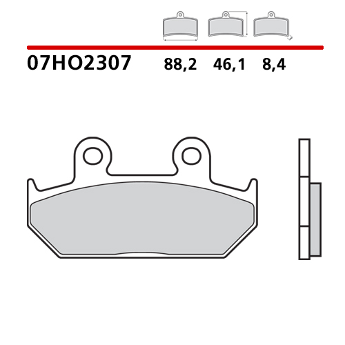 placute frana brembo 07HO2307 [2]