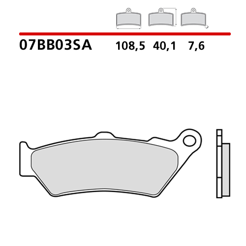 placute frana brembo sinter 07BB03SA [2]