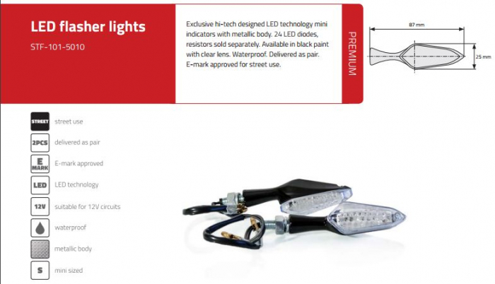 Semnalizatoare moto cu LED Motion Stuff STF-101-5010 [2]