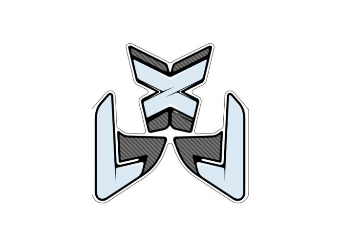 Tank pad PUIG SPECIFIC carbon look with side part [1]